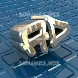 ad in Blue Bling style - 3D name wallpaper