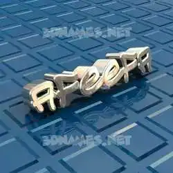 afeefa in Blue Bling style - 3D name wallpaper