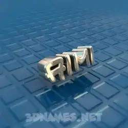 aimi in Blue Bling style - 3D name wallpaper