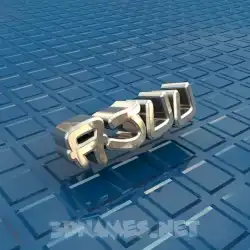 ajuu in Blue Bling style - 3D name wallpaper