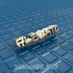 alberto in Blue Bling style - 3D name wallpaper