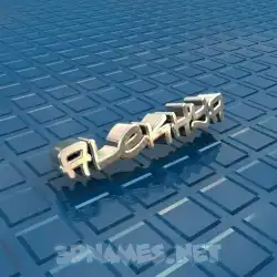 alekhya in Blue Bling style - 3D name wallpaper