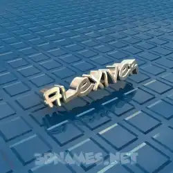 alexiver in Blue Bling style - 3D name wallpaper