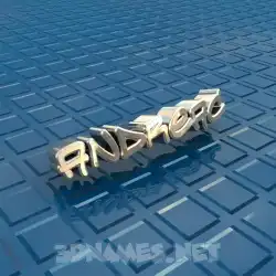 andreac in Blue Bling style - 3D name wallpaper