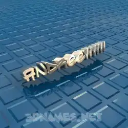 andreewww in Blue Bling style - 3D name wallpaper