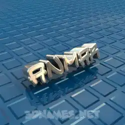 anmar in Blue Bling style - 3D name wallpaper
