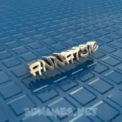 annatjie in Blue Bling style - 3D name wallpaper