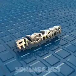 anshara in Blue Bling style - 3D name wallpaper