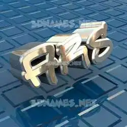 ars in Blue Bling style - 3D name wallpaper