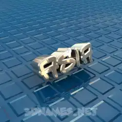asia in Blue Bling style - 3D name wallpaper