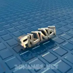 aundi in Blue Bling style - 3D name wallpaper