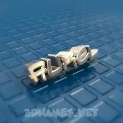 aurel in Blue Bling style - 3D name wallpaper