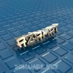 azamat in Blue Bling style - 3D name wallpaper