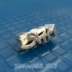 bam in Blue Bling style - 3D name wallpaper