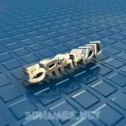 barkou in Blue Bling style - 3D name wallpaper