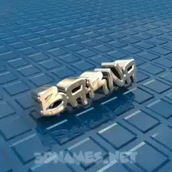 barna in Blue Bling style - 3D name wallpaper