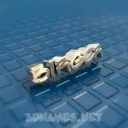birger in Blue Bling style - 3D name wallpaper