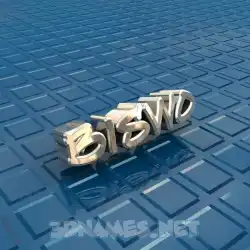 biswo in Blue Bling style - 3D name wallpaper