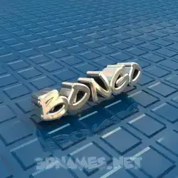 bongo in Blue Bling style - 3D name wallpaper