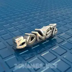 bongz in Blue Bling style - 3D name wallpaper