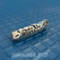 brandon in Blue Bling style - 3D name wallpaper