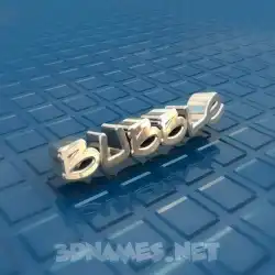 bubble in Blue Bling style - 3D name wallpaper