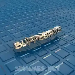 buffysanty in Blue Bling style - 3D name wallpaper