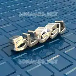 buggu in Blue Bling style - 3D name wallpaper
