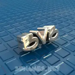 bvb in Blue Bling style - 3D name wallpaper