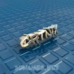 catnix in Blue Bling style - 3D name wallpaper