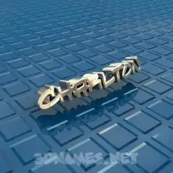 charlton in Blue Bling style - 3D name wallpaper