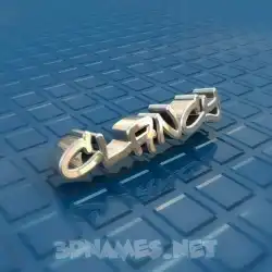 clancy in Blue Bling style - 3D name wallpaper
