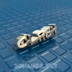clash in Blue Bling style - 3D name wallpaper