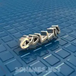 collin in Blue Bling style - 3D name wallpaper