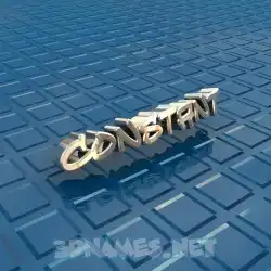 constant in Blue Bling style - 3D name wallpaper