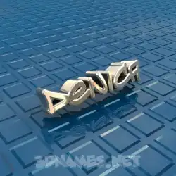 denica in Blue Bling style - 3D name wallpaper