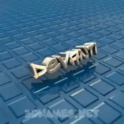 devanti in Blue Bling style - 3D name wallpaper