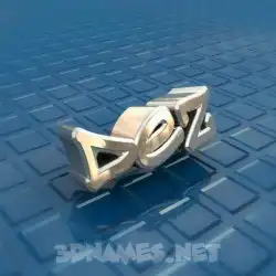 dez in Blue Bling style - 3D name wallpaper