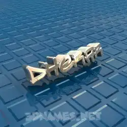 dherar in Blue Bling style - 3D name wallpaper