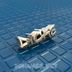 dicks in Blue Bling style - 3D name wallpaper