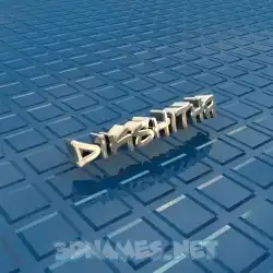dikshitha in Blue Bling style - 3D name wallpaper