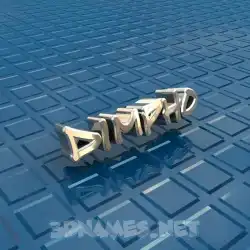 dimpho in Blue Bling style - 3D name wallpaper