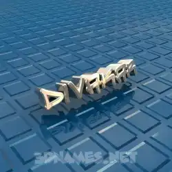 divakar in Blue Bling style - 3D name wallpaper