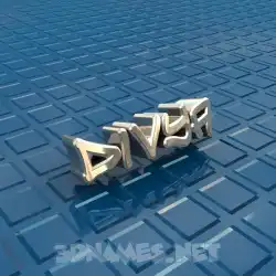 divya in Blue Bling style - 3D name wallpaper