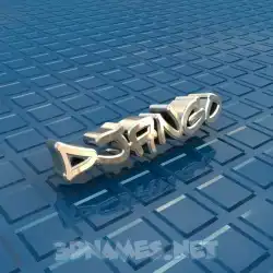 django in Blue Bling style - 3D name wallpaper