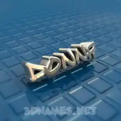 donna in Blue Bling style - 3D name wallpaper