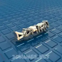 dorian in Blue Bling style - 3D name wallpaper