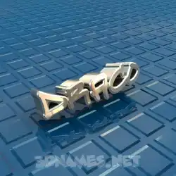 draco in Blue Bling style - 3D name wallpaper