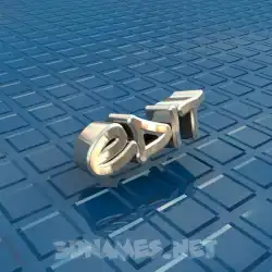 edit in Blue Bling style - 3D name wallpaper