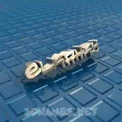 elkahky in Blue Bling style - 3D name wallpaper